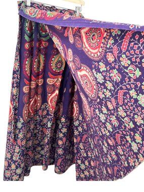 Unbranded Cotton Boho Wrap Maxi Skirt